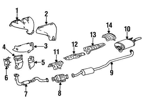 Toyota 17504-01010 Bracket Sub-Assy, Catalytic Converter