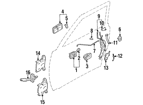 Toyota 69751-89106 Holder, Front Door Lock Control Knob