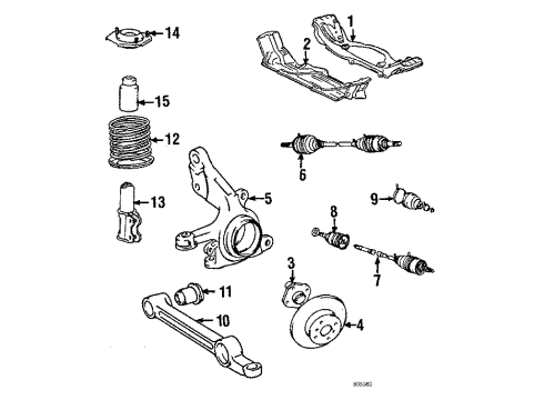 Toyota 48068-16030 Front Suspension Control Arm Sub-Assembly Lower Right