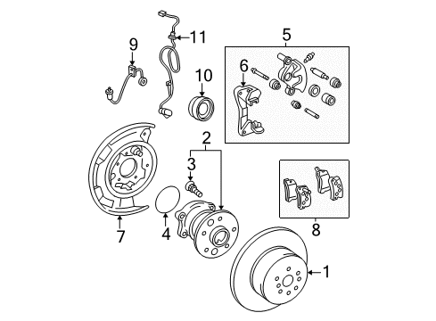 Toyota 04479-06050 Cylinder Kit, Disc Brake, Rear