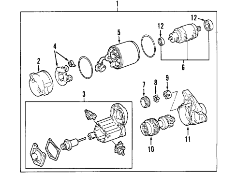 Toyota 28130-03100 Frame Assy, Starter Commutator End