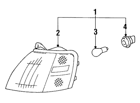 Toyota 81515-16180 Socket, Front Turn Signal Lamp