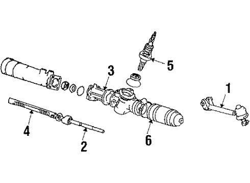 Toyota 44204-32020 Power Steering Rack Sub-Assembly