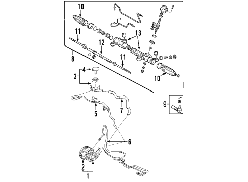 Toyota 04455-02030 Gasket Kit, Power Steering Control Valve Overhole