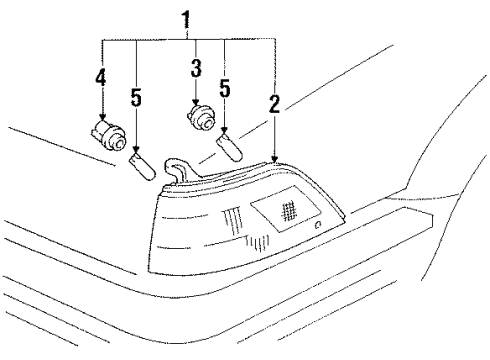 Toyota 81945-02010 Socket And Wire, Clearance Lamp