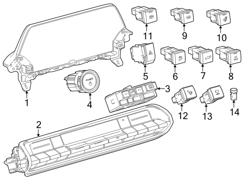 Toyota 84152-V2010 SWITCH, HEADLAMP LEV