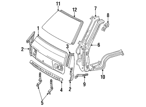 Toyota 87801-28010-03 Inner Rear View Mirror Assembly