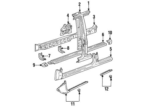 Toyota 51779-60010 Cover, Side Door Step Plate, Rear RH