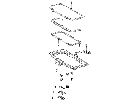 Toyota 63201-16081 Glass Sub-Assy, Sliding Roof