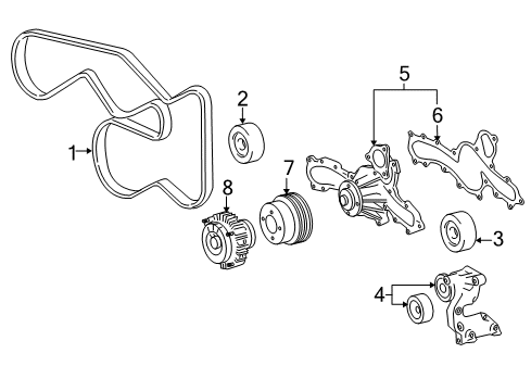 Toyota 16620-75031 TENSIONER Assembly, V-Ri