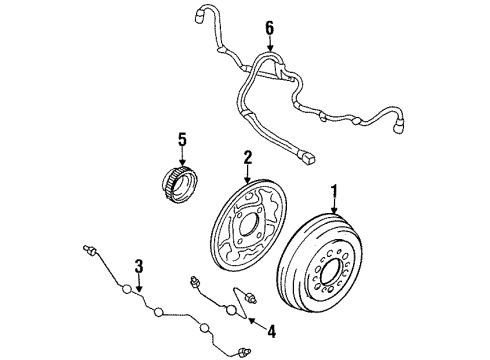 Toyota 47043-34010 Brake Backing Plate Sub-Assembly, Rear Right