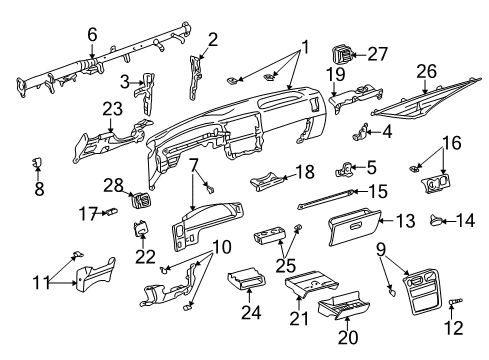 Toyota 55303-35030 Stay Sub-Assy, Instrument Panel