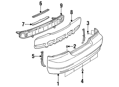 Toyota 52159-20933 Cover, Rear Bumper