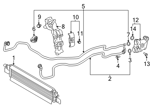 Toyota 32910-WAA01 Cooler Assy, Oil