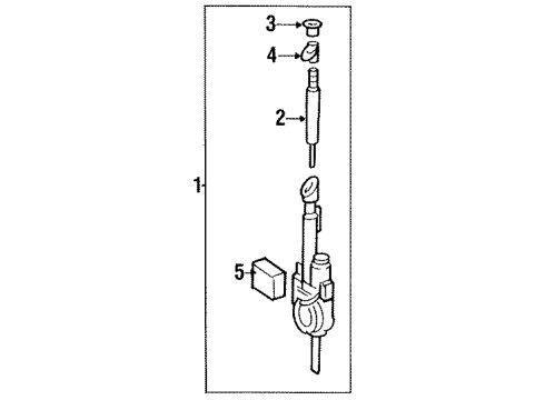 Toyota 86309-20271 Pole Sub-Assy, Pull Top Antenna