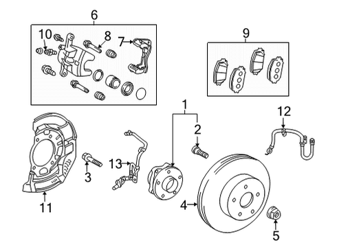 Toyota 04478-33130 Cylinder Kit, Disc Brake, Front