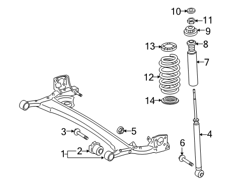 Toyota 48724-52010 Damper, Rear Axle Beam