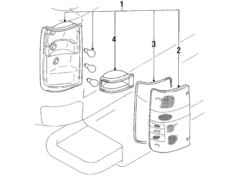 Toyota 81552-89163 Gasket,Rear Combination