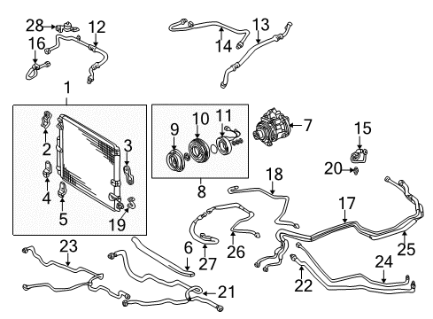 Toyota 88712-60850 Hose, Cooler Refrigerant Suction