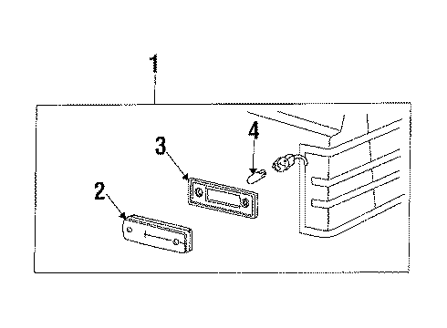 Toyota 81752-14030 Gasket, Rear Side Marker Lamp