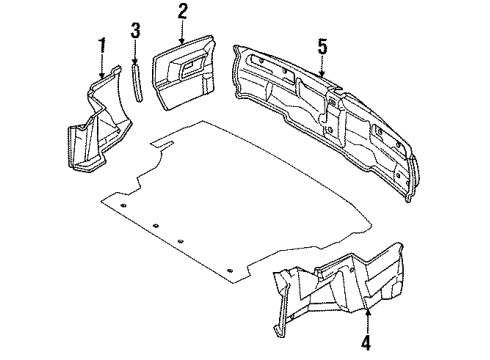 Toyota 64721-12060-03 Cover, Luggage Compartment Trim, Inner RH