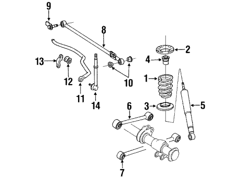 Toyota 48531-80505 ABSORBER, Shock, Rear