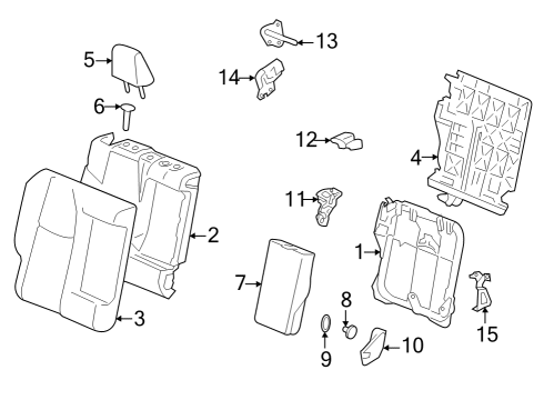 Toyota 72806-0A040-C0 HOLDER SUB-ASSY, RR