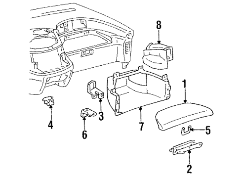 Toyota 55548-95D00 Cover, Instrument Panel Hole