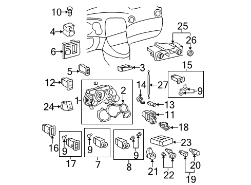 Toyota 84652-02311 Switch Assy, Windshield Wiper