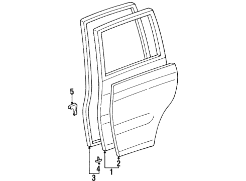 Toyota 67113-60121 Panel, Rear Door, Outer RH