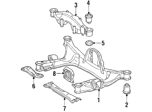 Toyota 52281-32010 Cushion, Differential Support Member