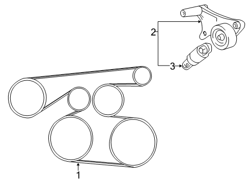 Toyota 99366-K1040 Belt, V-RIBBED