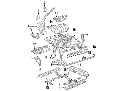 Toyota 57401-AA010 Member Sub-Assy, Main Floor Side, RH