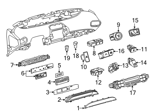 Toyota 84340-19095 Switch Assembly, Stop La