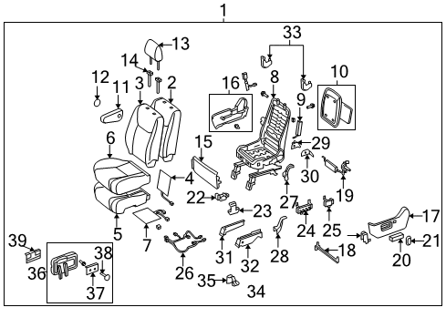 Toyota 84927-0E010 Switch, Seat Memory