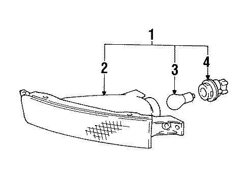 Toyota 81520-33011 Signal Lamp, Driver Side