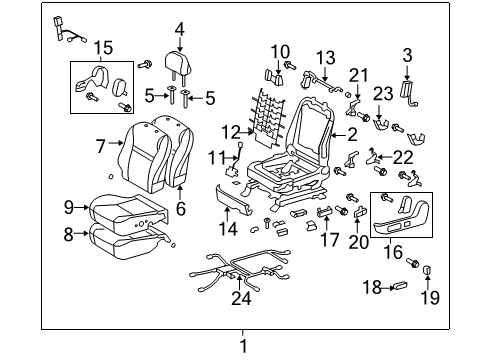 Toyota 87510-12280 Heater Assembly, Seat