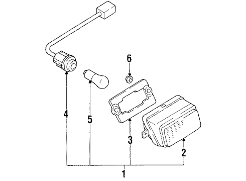 Toyota 81670-12030 Lamp Assy, Back-Up, RH