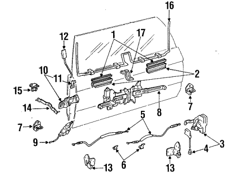 Toyota 64607-89103 Cable Sub-Assy, Back Door Lock Control