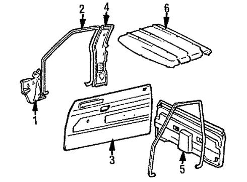 Toyota 67610-89174-03 Board Sub-Assembly, Front Door Trim, RH