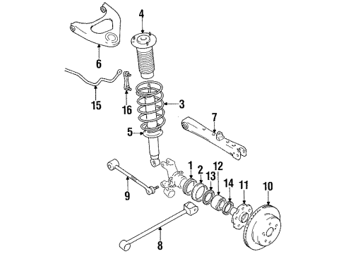 Toyota 48750-22050 Support Assy, Rear Suspension