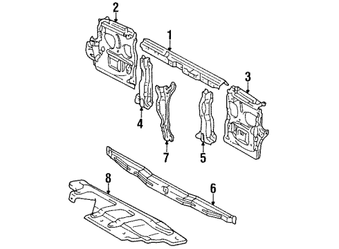 1997 Toyota Land Cruiser Radiator Support Diagram