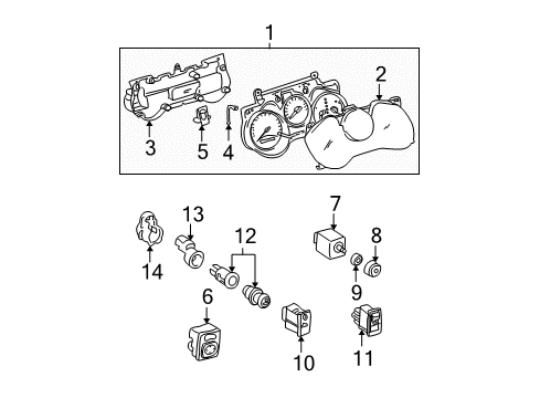 2005 Toyota RAV4 Switch Assy, Windshield Wiper Diagram for 84652-42120