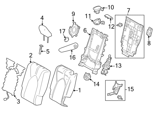 2024 Toyota Grand Highlander ARMREST ASSY, SEAT Diagram for 72820-0E030-C6