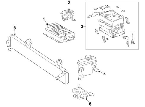 2008 Toyota Camry Hybrid Components, Battery, Cooling System Diagram