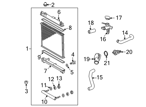 2014 Scion xD Radiator & Components Diagram 1 - Thumbnail