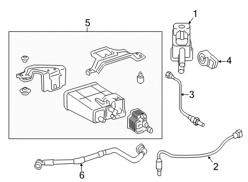 2013 Toyota Camry Emission Components Diagram 2 - Thumbnail