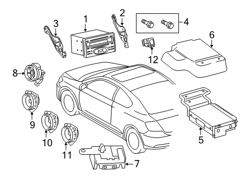 2011 Scion tC Audio CD Deck Diagram for PT545-00111