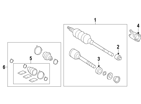 2012 Toyota Avalon Front Axle Shafts & Joints, Drive Axles Diagram