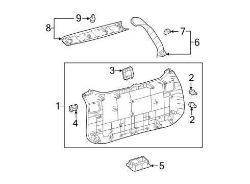 2023 Toyota Corolla Cross PANEL ASSY, BACK DOO Diagram for 64780-0A140-C0